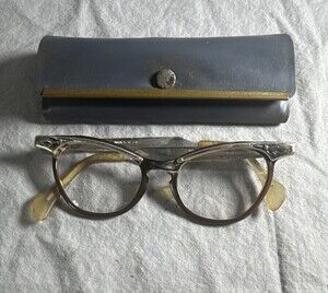 Vintage 1950s SHURON Aluminum Cat Eye Glasses Frames - FOR PARTS / REPAIR 4-1/4